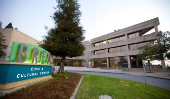 Photo of the Brea Civic and Cultural Center at dusk